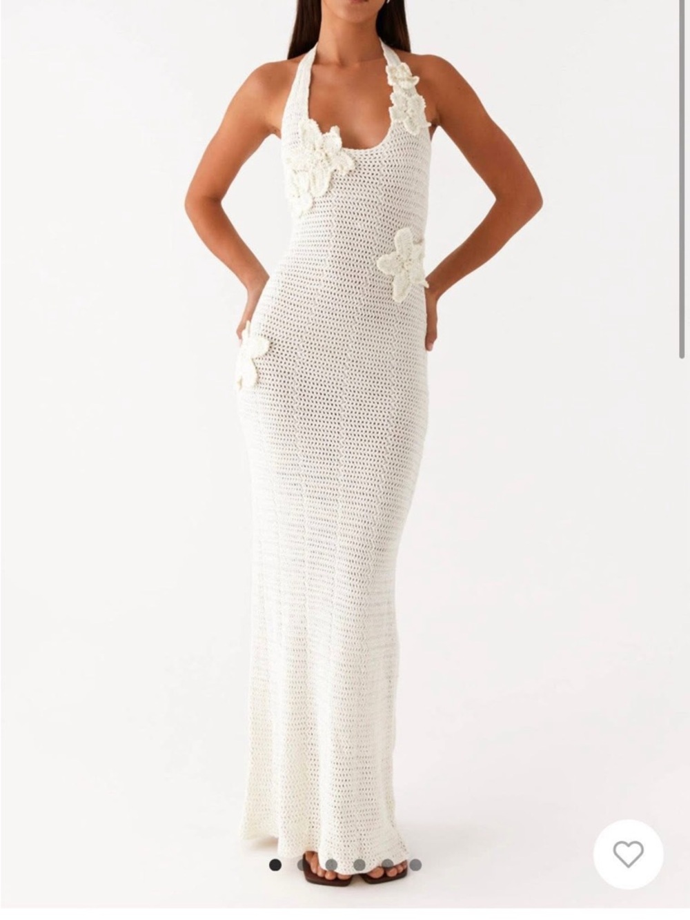 Peppermayo Novalee Flower Crochet Maxi Dress